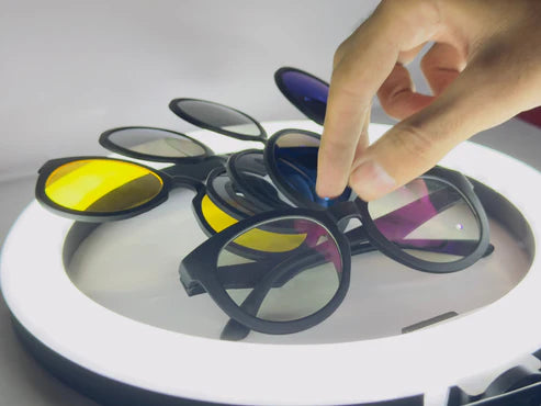 Glasses in  5 in 1  attachment (Magnetic clips)